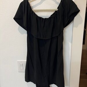 Black Off-Shoulder Romper